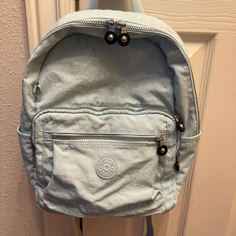 Kipling light sky blue backpack (no monkey keychain)